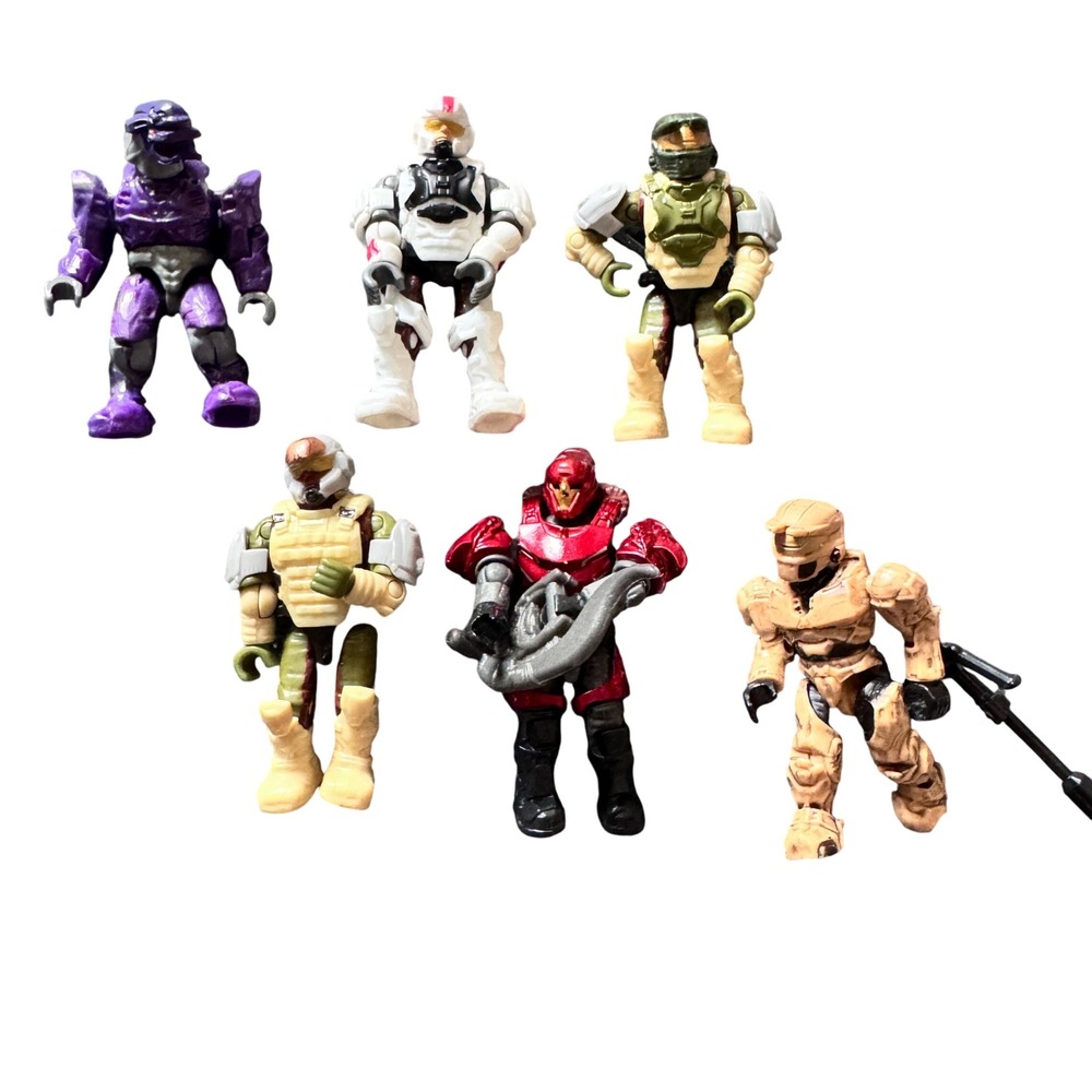 Mega Construx Halo Action Figures‎ Lot Spartan Soldier Figures set of 6
